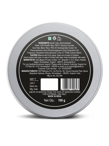 Beardo Hair Clay Wax for Men, 100 gm | Hair Clay for men | Styling Wax | Volumizing | Strong Hold | Restylable |Matte Finish | Easy to Wash Off | Texture Clay for Men
